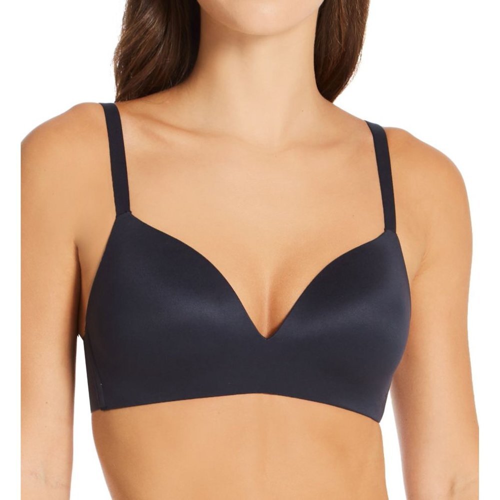 NWT Tommy John Second Skin Lightly Lined Pullover Wireless Bra Black 32 DD
